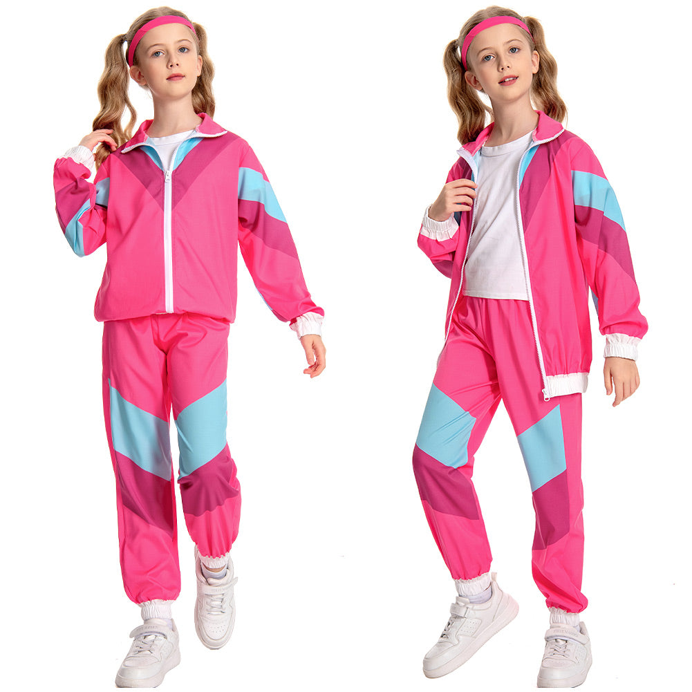 Kinder Retro 80 90S Hip hop Sportkleidung Cosplay Kostüm Outfits Halloween Karneval Anzug