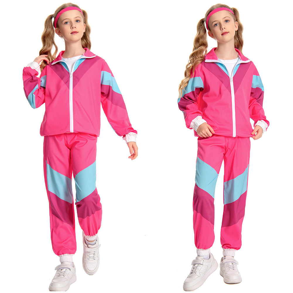 Kinder Retro 80 90S Hip hop Sportkleidung Cosplay Kostüm Outfits Halloween Karneval Anzug