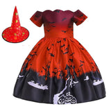 Halloween Karnval Mädchen Kleid für Kinder Mädchen Kleid Cosplay Kleid Hexen Kinder Kleid