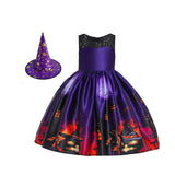 Halloween Karnval Mädchen Kleid für Kinder Mädchen Kleid Cosplay Kleid Hexen Kinder Kleid