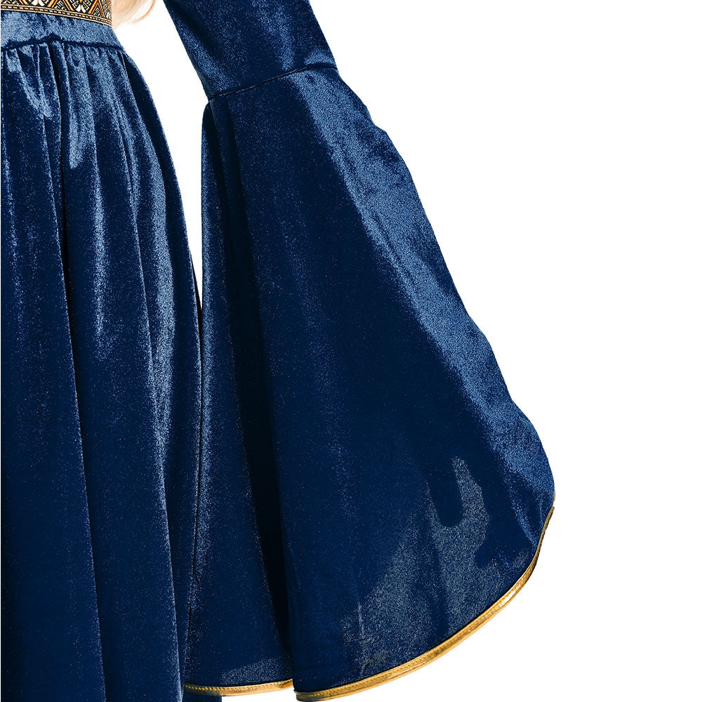 Kinder Mädchen blau Retro Mittelalterliches Palast Prinzessin Kleid Cosplay Kostüm Outfits Halloween Karneval Anzug