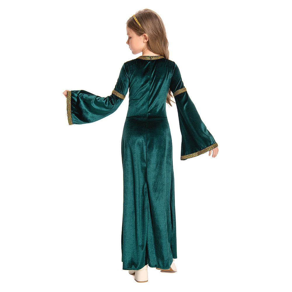 Kinder Mittelalterliche Kleid Gotik Maskerade Kleid für Karneval Mottoparty