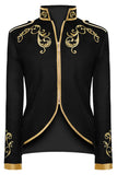 Mittelalterliches Herren Kostüm Hofstaat Prinz Gold bestickter Blazer Jacke