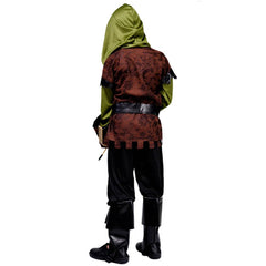 Kinder Jungen Robin Hood Bogenschütze Jäger Kostüm Halloween Karneval Party Outfit