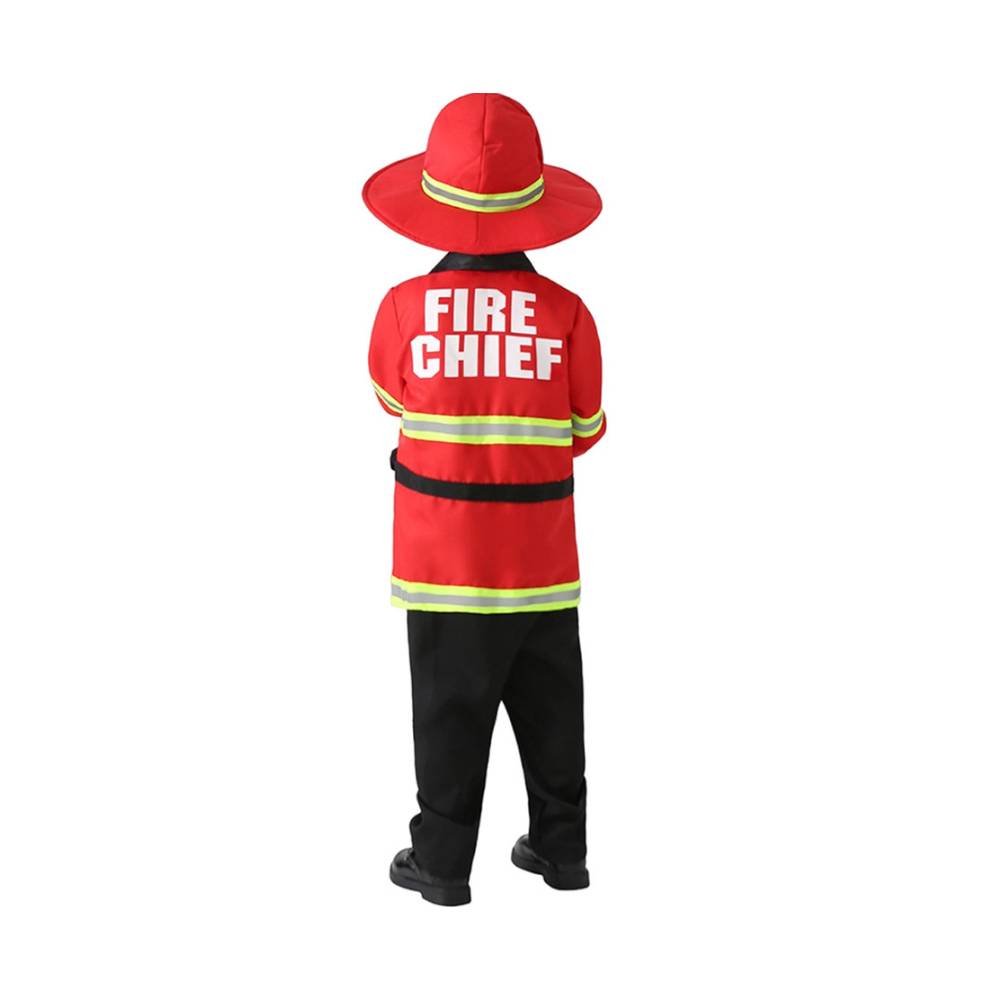Kinder Feuerwehrmann Feuerwehrauto Cosplay Kostüme Kindergarten Kindertag und Halloween-Auftrittsoutfits