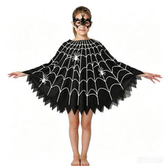 Halloween Spinne Kostüm Cape - Spinnen Umhang für Cosplay & Maskerade, Leicht Anziehbares Spinne Kostüm Teil für Erwachsene und Kinder