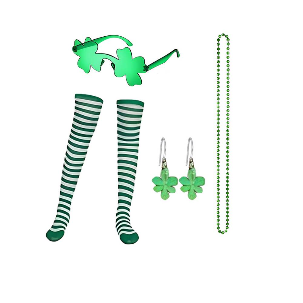 Kinder St. Patrick Cosplay Kostüm Kleeblatt Hut Rock Zubehör Party Halloween Karneval Anzug