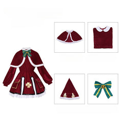 Kinder Mädchen Genshin Impact Klee Kostüm Weihnachten Kleid