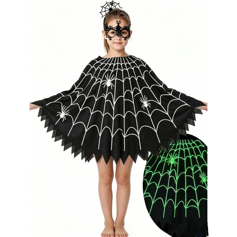 Halloween Spinne Kostüm Cape - Spinnen Umhang für Cosplay & Maskerade, Leicht Anziehbares Spinne Kostüm Teil für Erwachsene und Kinder
