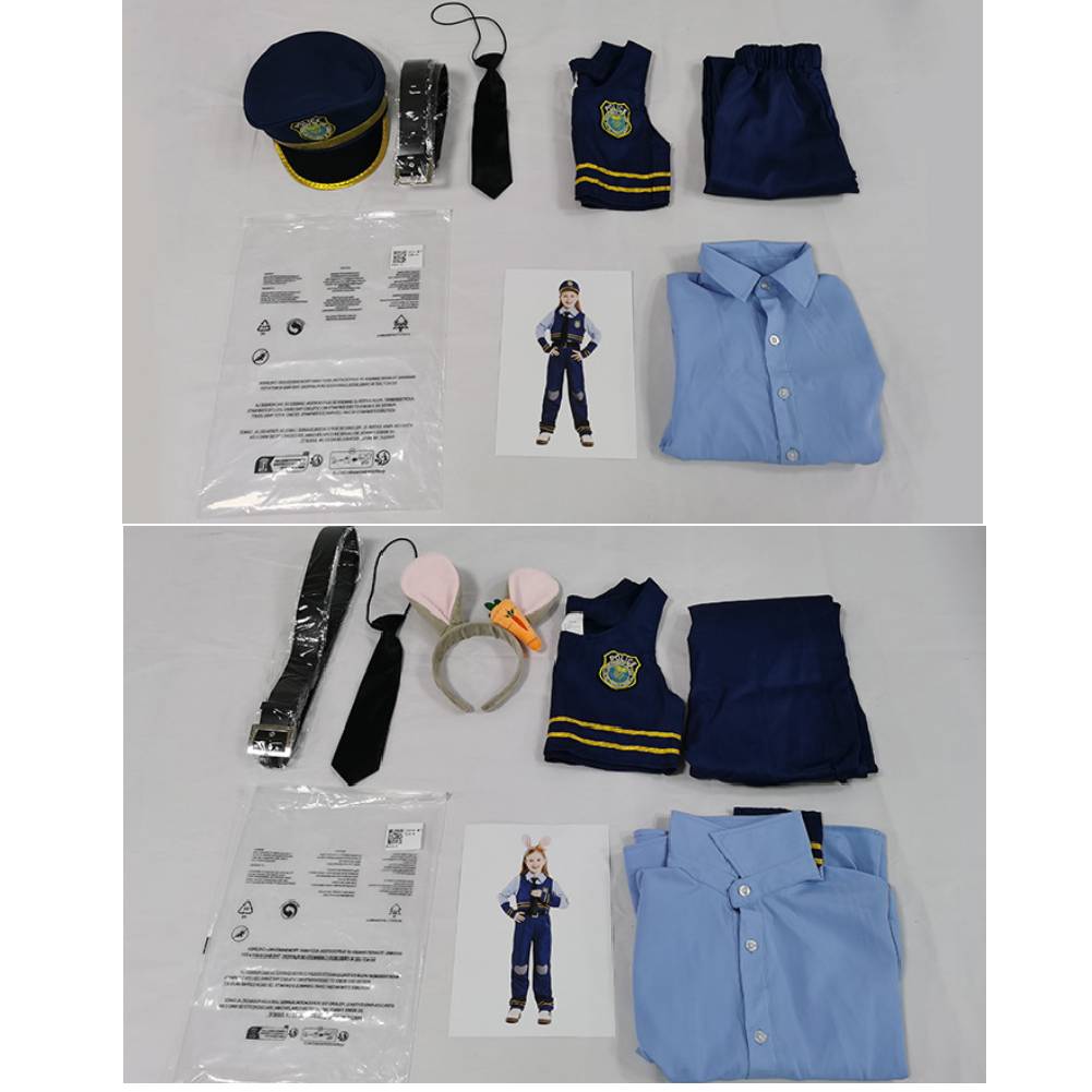 Kinder Mädchen Zootopia‌ Judy Hopps Kleid Cosplay Halloween Karneval Kostüm