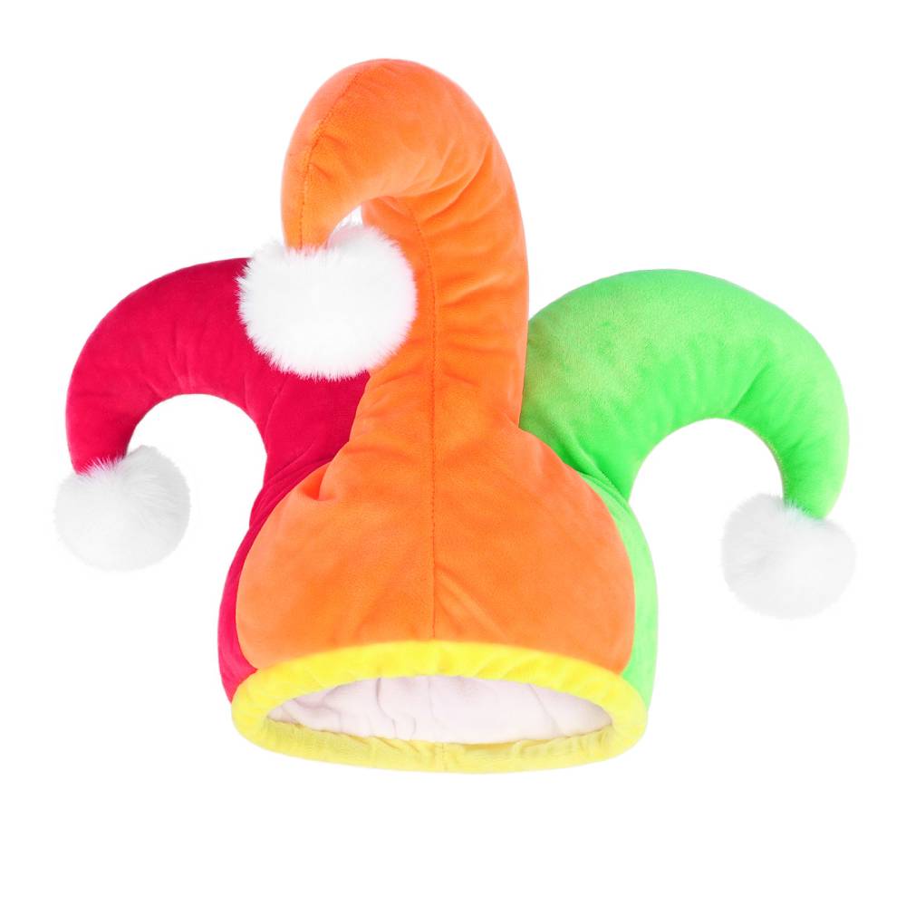 Clown Kostüm Set mit Dreieckhut und Roter Nase, Perfekt für Halloween, Karneval und Cosplay-Party