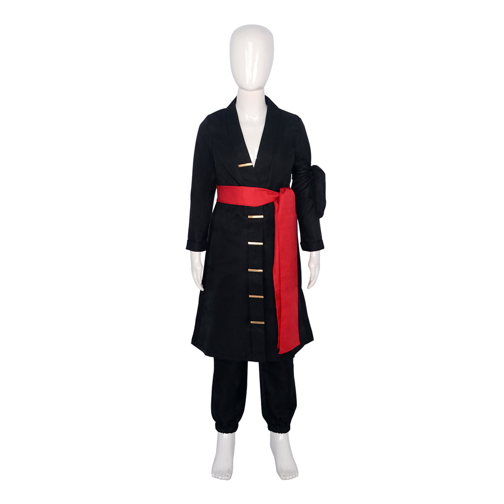Kinder Kostüm One Piece Roronoa Zoro schwarz Cosplay Kostüm Halloween Karneval Outfits Anime