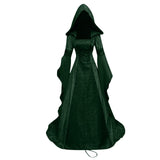 Damen Mittelalter Kleid Langarm Gothic Viktorianischen Königin Kostüm Renaissance Kleid