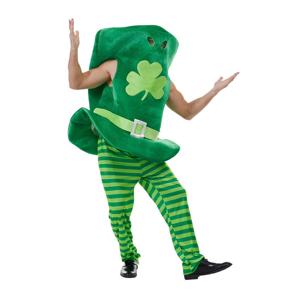St. Patrick Cosplay Kostüm Kleeblatt Hut Party Halloween Karneval Anzug