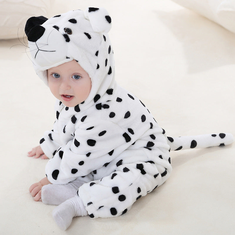 2024 Kinder Tier Kostüm Onesie Krabbelanzug Baby plus Größe Krabbelanzug Säugling Flanell Krabbelanzug