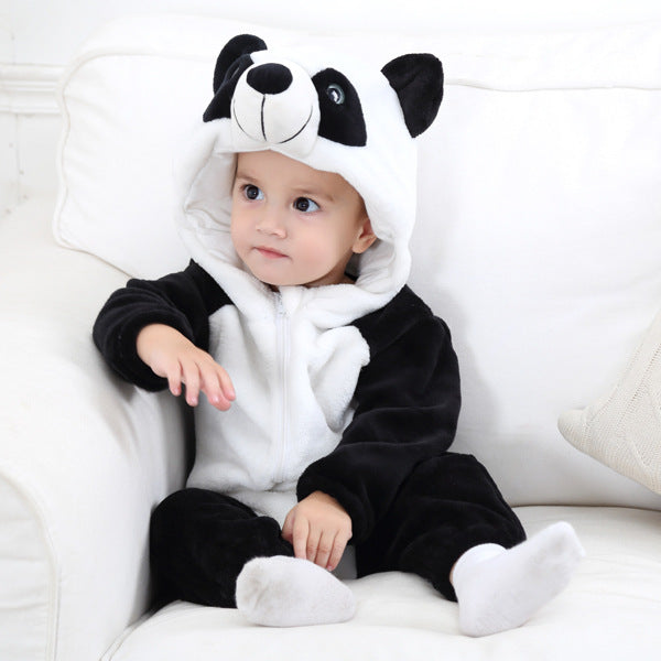 2024 Kinder Tier Kostüm Onesie Krabbelanzug Baby plus Größe Krabbelanzug Säugling Flanell Krabbelanzug