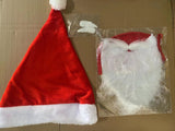 Gesichtsmaske Funny Bearded Holiday Santa Kostüm für Erwachsene für Weihnachten 2023 (Eine Größe passt alle)