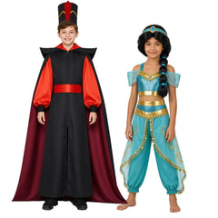 Aladdin‌ Kinder Cosplay-Kostüm für Halloween, Karneval oder Partys: Jafar jasmine