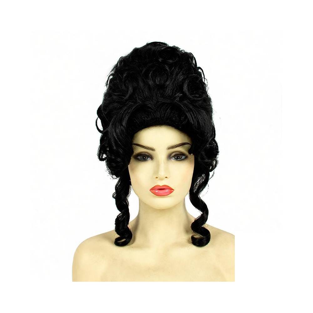 Hohe Mütze höfische adlige Damen Perücke lange lockige Haare Kopfbedeckung