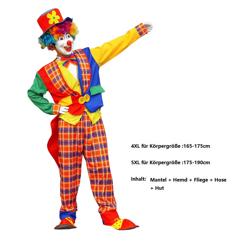 Erwachsene Clown Cosplay Kostüm Outfits Halloween Karneval Anzug