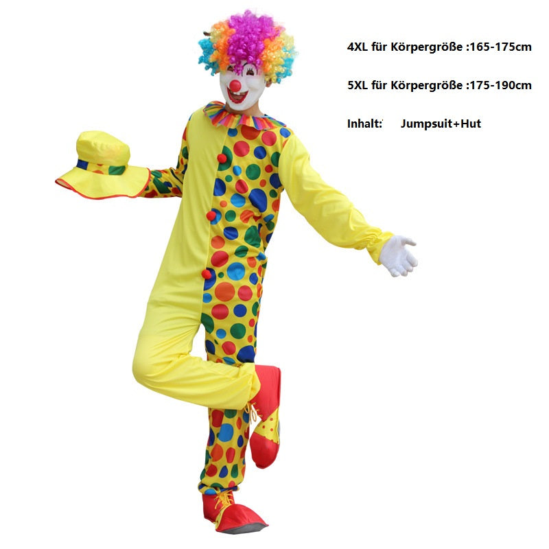 Erwachsene Clown Cosplay Kostüm Outfits Halloween Karneval Anzug