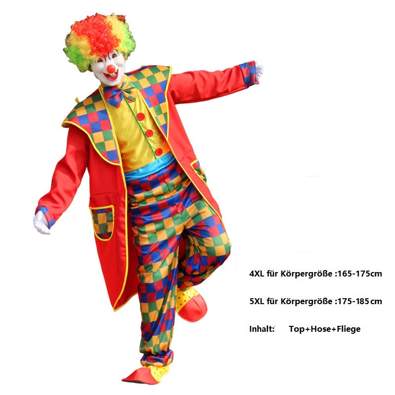 Erwachsene Clown Cosplay Kostüm Outfits Halloween Karneval Anzug