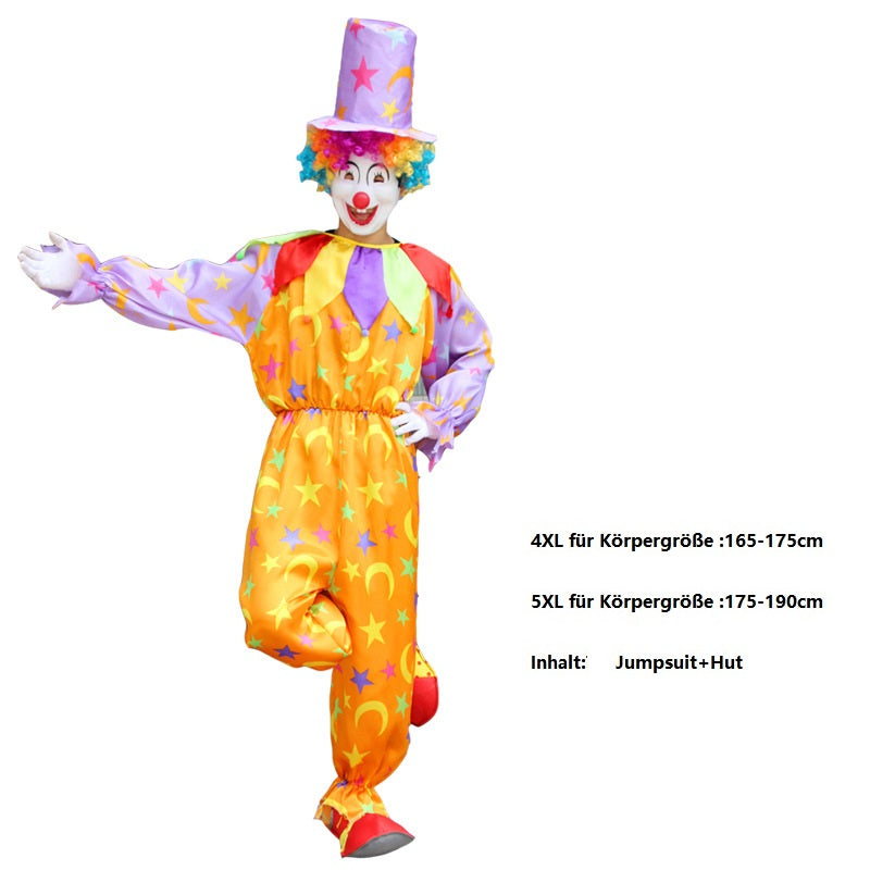 Erwachsene Clown Cosplay Kostüm Outfits Halloween Karneval Anzug