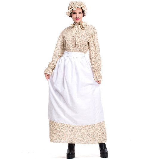 Rotkäppchen Damen Märchen Halloween Großmutter des Wolfes Oma Kleid Cosplay Kostüm Outfits Halloween Karneval Anzug