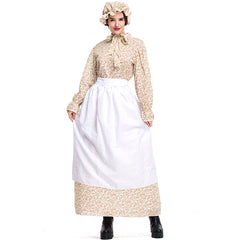 Rotkäppchen Damen Märchen Halloween Großmutter des Wolfes Oma Kleid Cosplay Kostüm Outfits Halloween Karneval Anzug