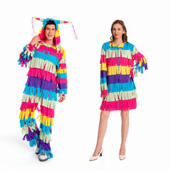 Piñata Erwachsene Damen Herren Kostüm Set für Karneval