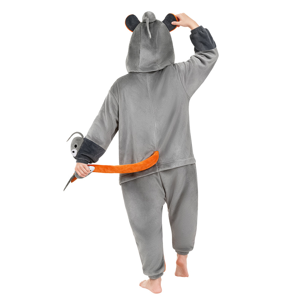 Baby/Kinder/Erwachsene Unisex Opossum kostüm Tier kostüm grau Schlafanzug einteiliger Pyjama