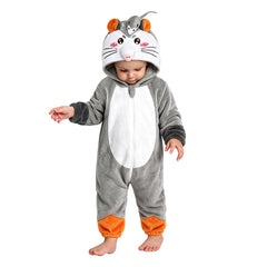 Baby/Kinder/Erwachsene Unisex Opossum kostüm Tier kostüm grau Schlafanzug einteiliger Pyjama
