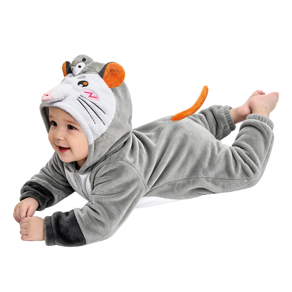 Baby/Kinder/Erwachsene Unisex Opossum kostüm Tier kostüm grau Schlafanzug einteiliger Pyjama