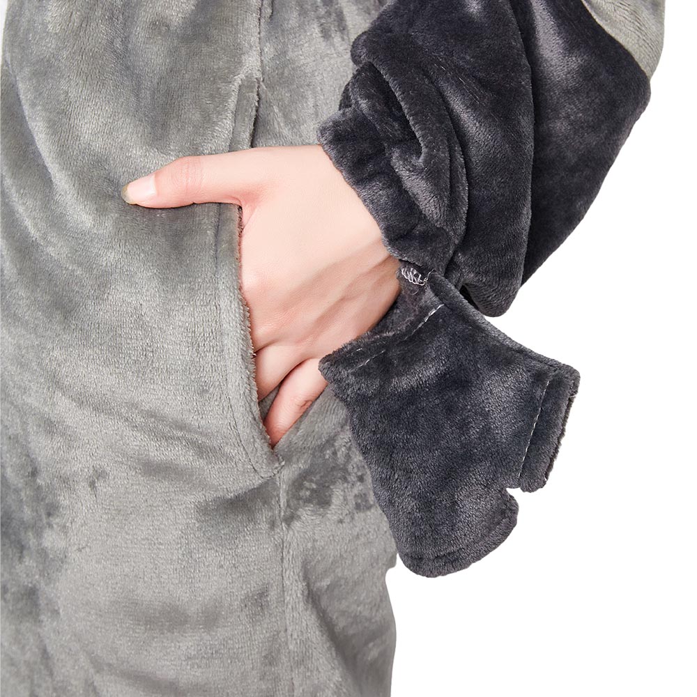 Baby/Kinder/Erwachsene Unisex Opossum kostüm Tier kostüm grau Schlafanzug einteiliger Pyjama