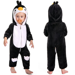 Baby Pinguin Overall Pinguin Tierkostüm Schlafanzug einteiliger Pyjama