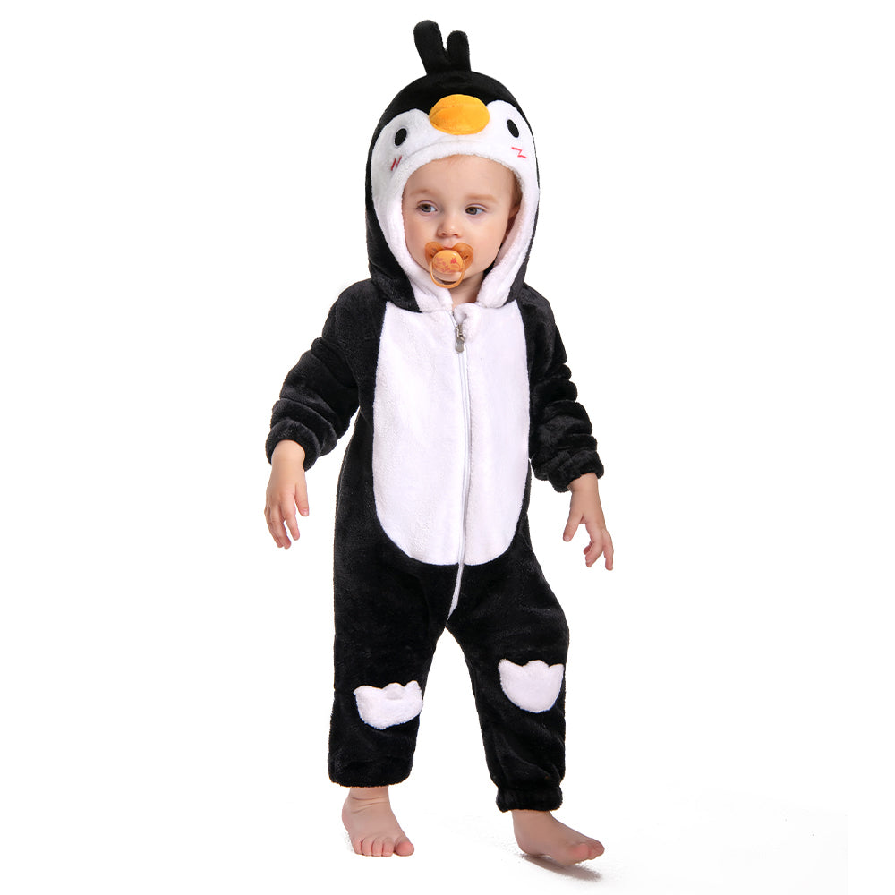 Baby Pinguin Overall Pinguin Tierkostüm Schlafanzug einteiliger Pyjama