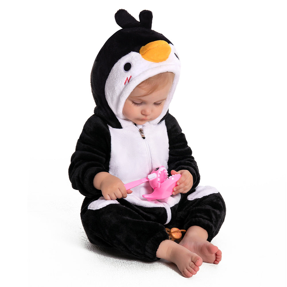 Baby Pinguin Overall Pinguin Tierkostüm Schlafanzug einteiliger Pyjama