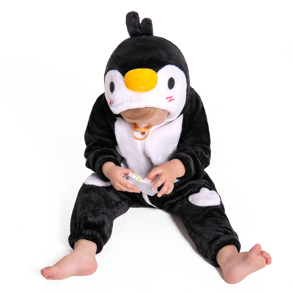 Baby Pinguin Overall Pinguin Tierkostüm Schlafanzug einteiliger Pyjama