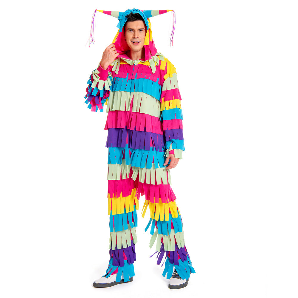 Piñata Erwachsene Damen Herren Kostüm Set für Karneval