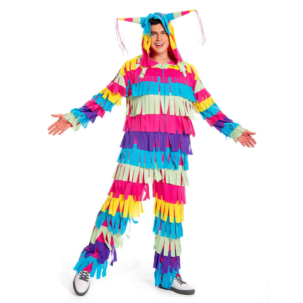Piñata Erwachsene Damen Herren Kostüm Set für Karneval