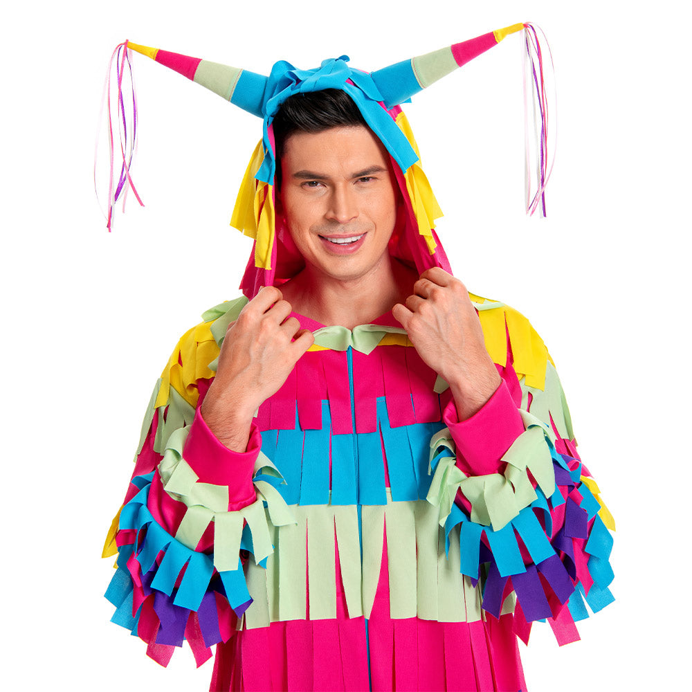 Piñata Erwachsene Damen Herren Kostüm Set für Karneval