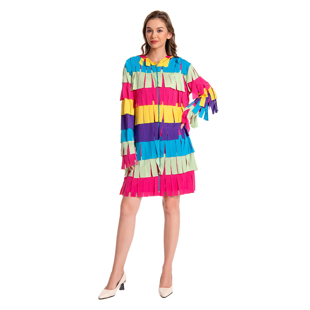 Piñata Erwachsene Damen Herren Kostüm Set für Karneval