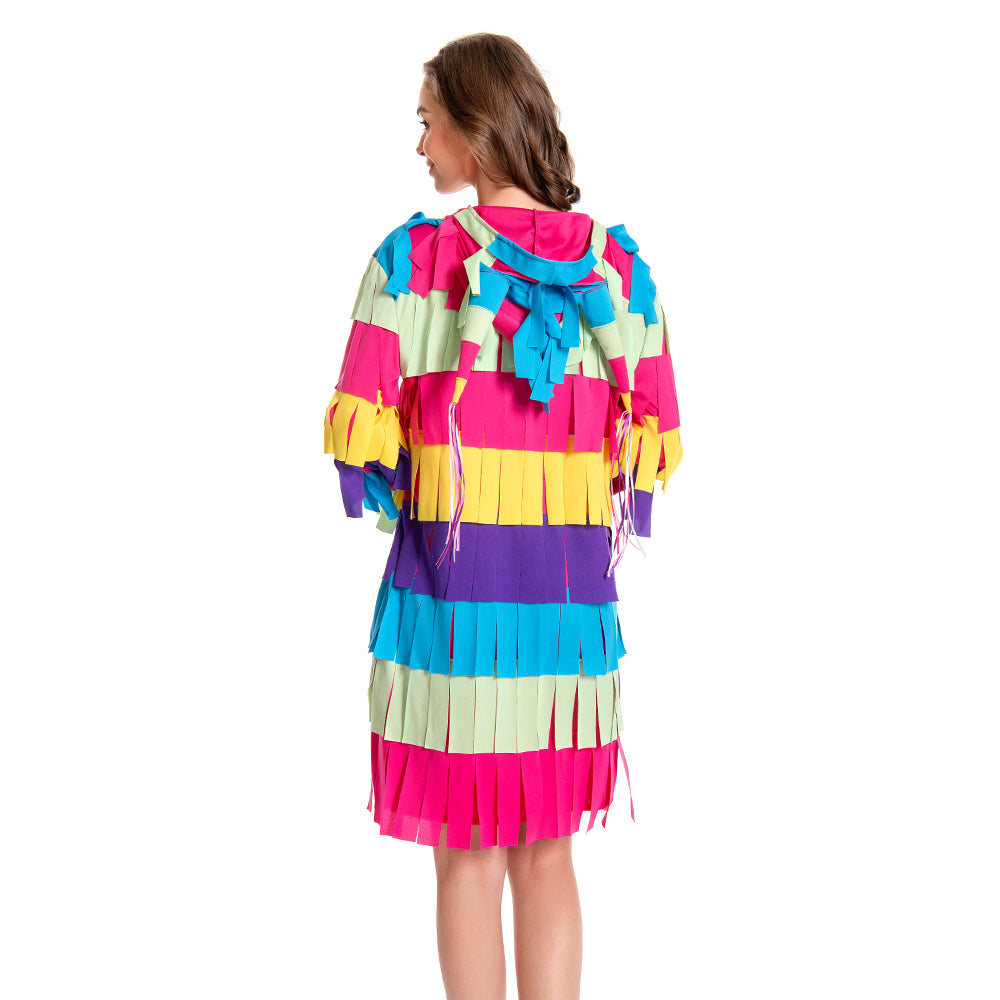Piñata Erwachsene Damen Herren Kostüm Set für Karneval