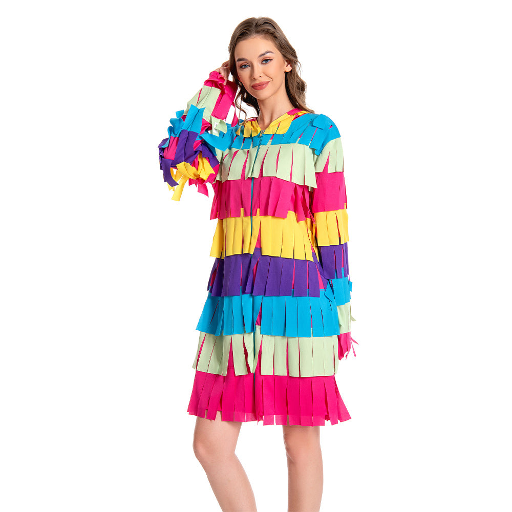 Piñata Erwachsene Damen Herren Kostüm Set für Karneval
