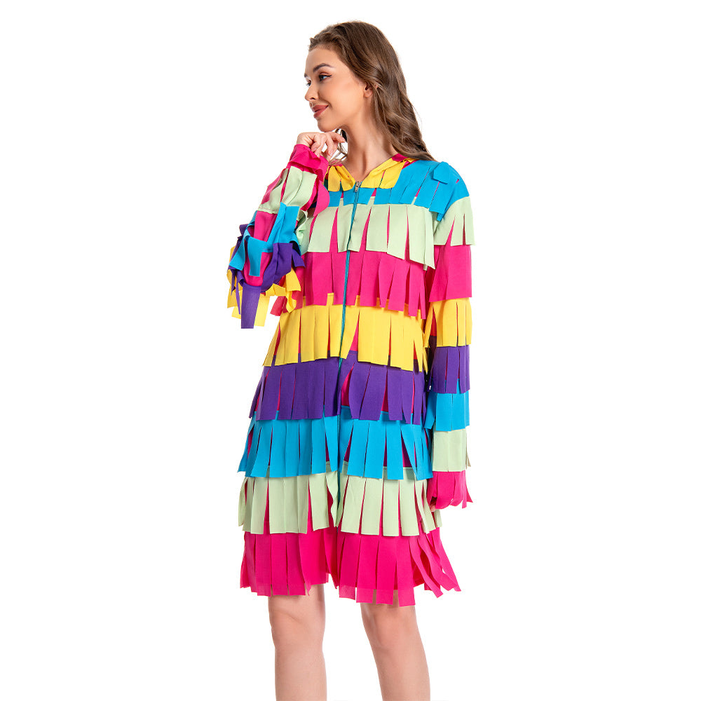 Piñata Erwachsene Damen Herren Kostüm Set für Karneval