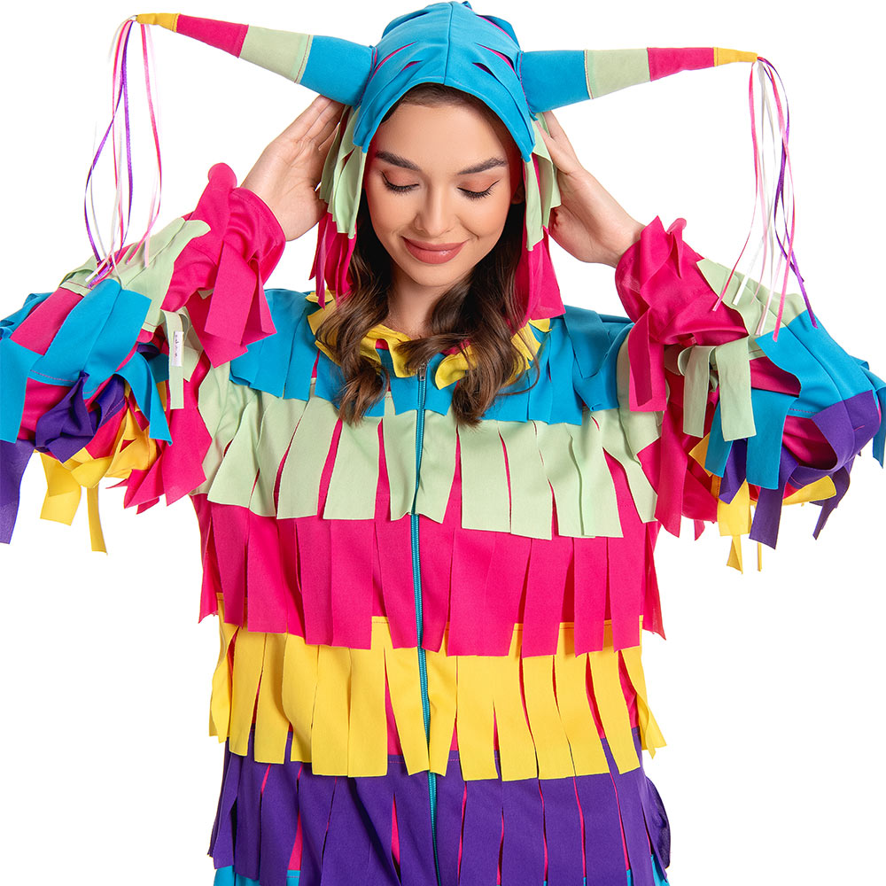 Piñata Erwachsene Damen Herren Kostüm Set für Karneval