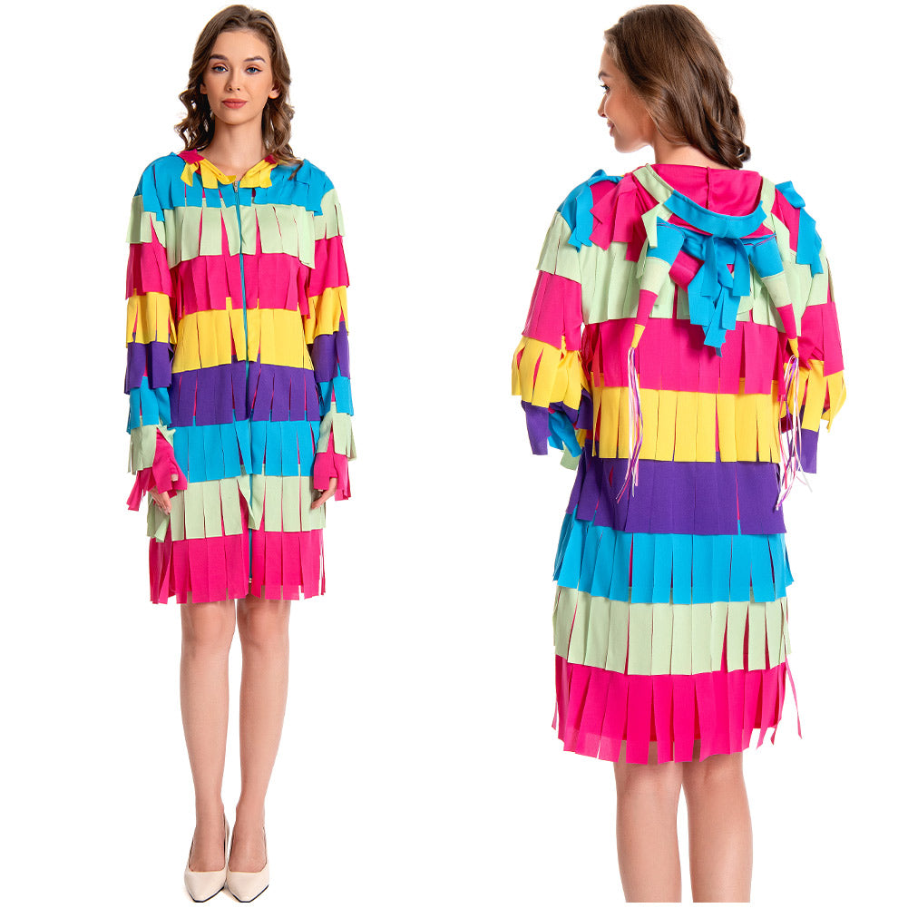 Piñata Erwachsene Damen Herren Kostüm Set für Karneval
