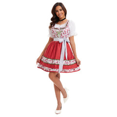 Damen Oktoberfest Dirndl Münchner Bierfest Cosplay Kostüm Faschingsanzug