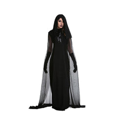 Damen Hexe Geist lang Robe Halloween Kanreval Kostüm