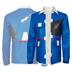 D blau Jacke Cyberpunk: Edgerunners 2 D Cosplay Outfit für Erwachsene
